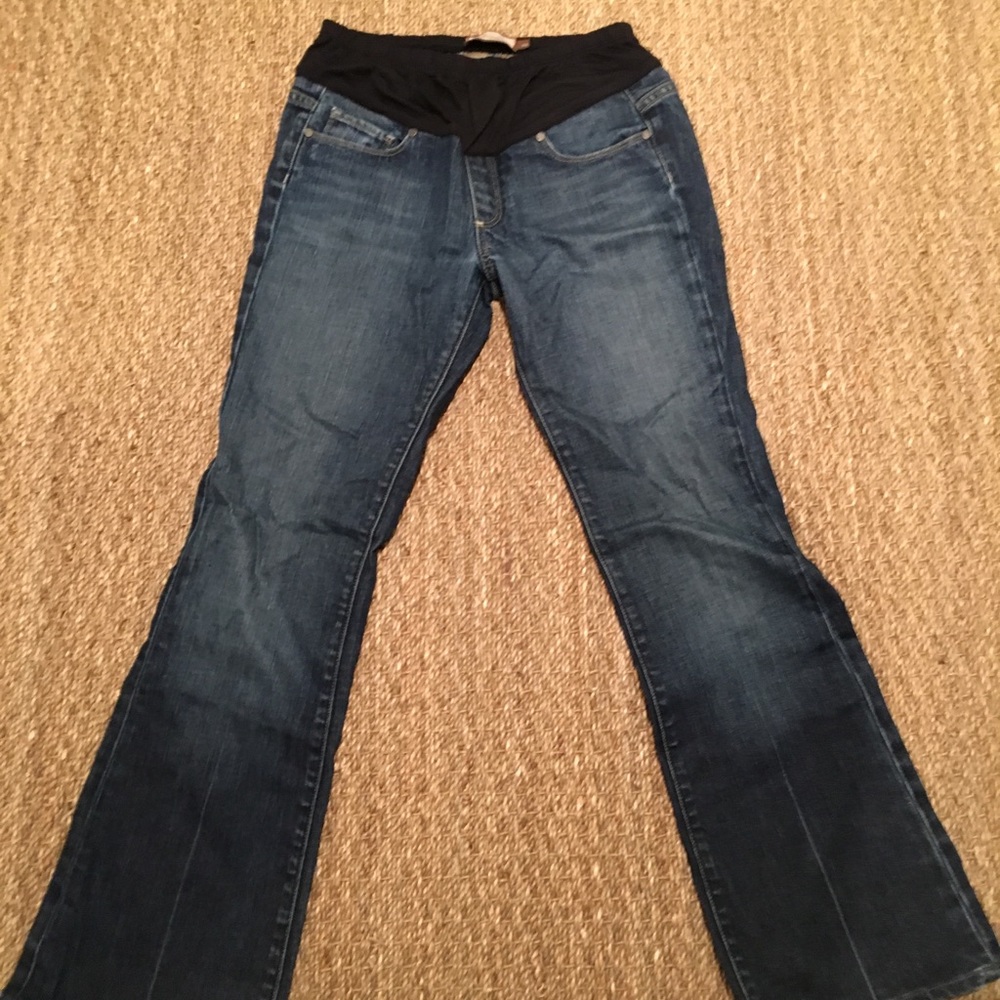Paige Maternity Laurel Canyon Flare Denim Jeans 28